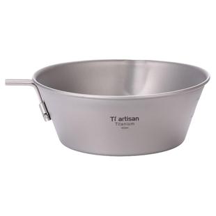 钛工匠户外纯钛雪拉碗便携式餐具露营炊具装备折叠雪拉杯野餐钛碗