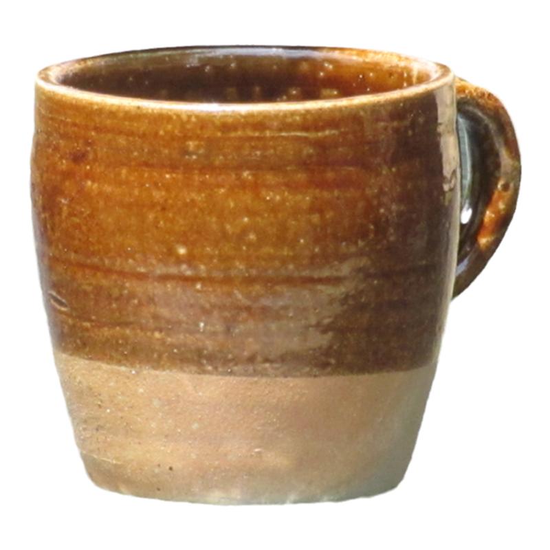 家用喝水泡茶高温烧制柴烧杯纯手工土陶中式复古马克杯【绿玥苑】