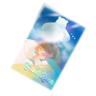 沉墨21张明信片来图定制珠光烫金打印加急高级感双面异形二次元