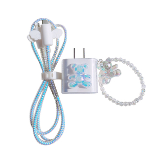 适用苹果15/14/13/12数据线保护套20w充电器壳iPad2020头11promax