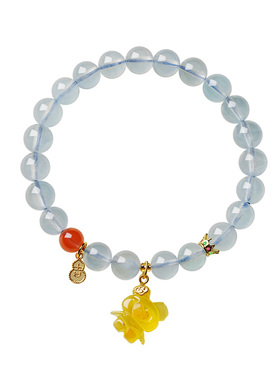 宫里上新天然海蓝宝手串