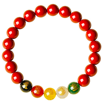 宫里上新五路财神正品朱砂手串
