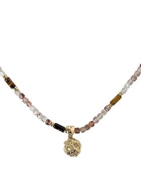 LILIFAN莉莉梵 幸运编织镂空球形串珠项链 简约文艺复古高级感