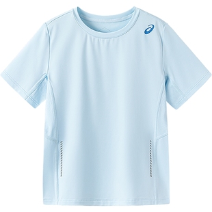 ASICS/亚瑟士童装25年夏季新款男女童运动吸湿短袖T恤飓风秒干衣