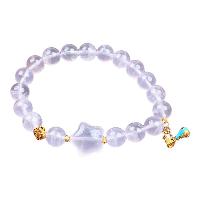 粉水晶加星星DIY手链女士饰品