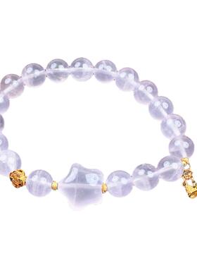 粉水晶加星星DIY手链女士饰品