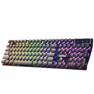 朋克机械手感键盘鼠标套装有线电脑游戏电竞办公专用三件套笔记本