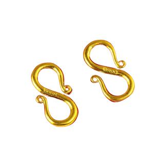 项链扣子M型S型金色连接扣diy防开扣搭手链扣diy配件吊坠接头绳扣