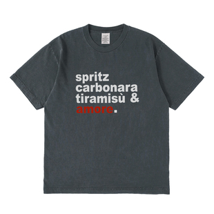 spritz carbonara短袖t恤夏季设计感小众情侣男女宽松圆领上衣