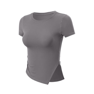 运动短袖女新款速干透气瑜伽服上衣跑步健身T恤普拉提训练服套装