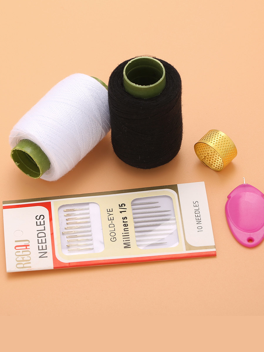 小卷家用缝纫线缝衣线黑线缝纫机白线小卷线手工细线线团手缝针线