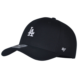 洛杉矶道奇队 47黑色棒球帽男 LA 鸭舌帽子女明星同款 遮阳防晒帽