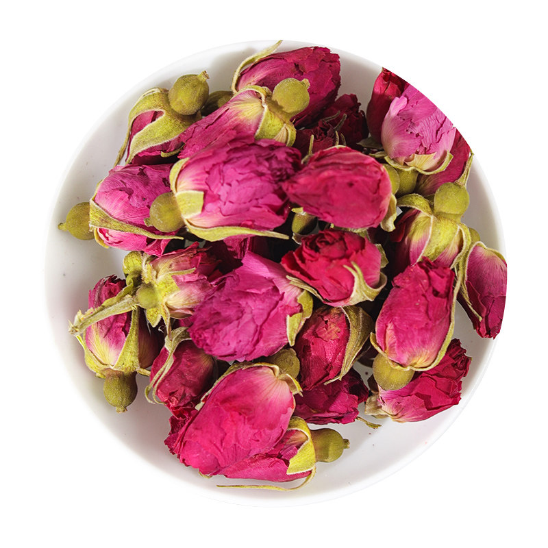 玫瑰花干花茶500g山东平阴重瓣红玫瑰花蕾泡水喝花玖瑰另售柠檬片