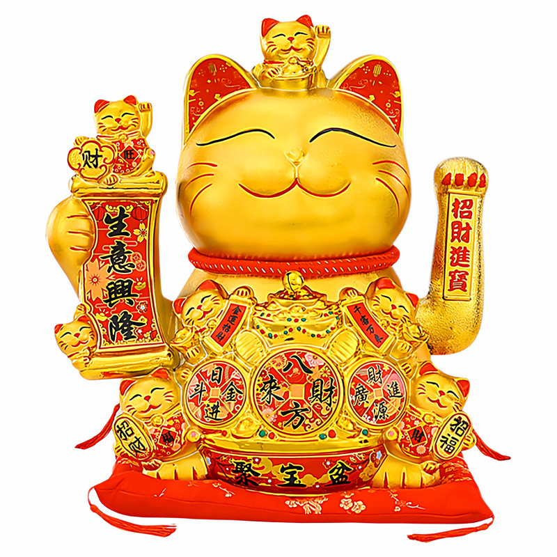 招财猫摆件自动招手店铺开业礼物