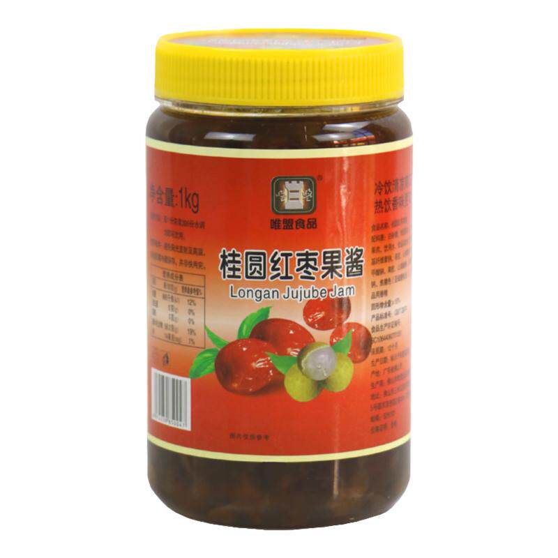 唯盟 桂圆红枣茶浆茶酱1kg果肉蜂蜜花果茶果酱奶茶店原料