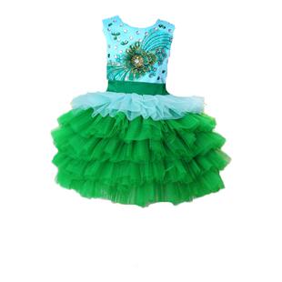 儿童爱的华尔兹舞蹈服糖果里的小老虎演出服女童可爱蓬蓬裙蛋糕裙