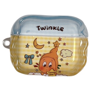 网红卡通可爱涂鸦星星人适用airpodspro2保护套苹果airpods4耳机保护壳3代无线蓝牙通用airpods1/2耳机盒全包