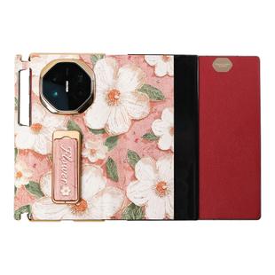 适用华为MateXT非凡大师手机壳新款旋转腕带支架MATE翻盖XT三折叠屏智能视窗磁吸中轴全包防摔保护套xts外壳