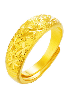 越南沙金满天星情侣对戒