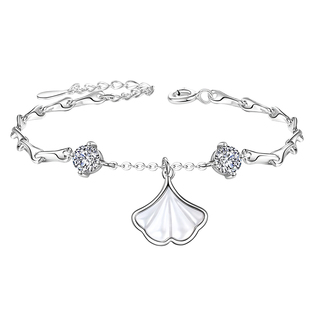 三生有幸银杏叶纯银耳钉女小众设计感银耳环2024年新款潮高级耳饰