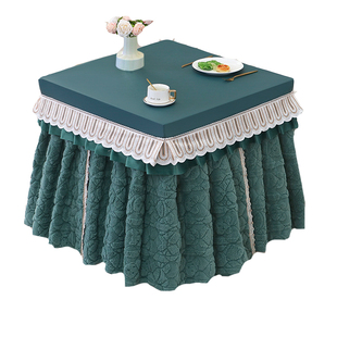 烤火罩正方形加厚加绒时尚简约大方麻将机套电暖炉罩冬季烤火被罩