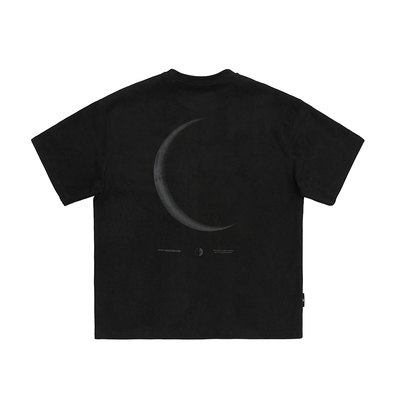 月食BJHG重磅环保麂皮绒短袖T恤