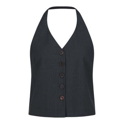 26早春新款羊毛挂脖上衣百搭