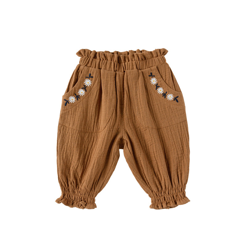 babylove女宝宝长裤纱布灯笼裤