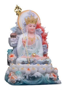 全堂佛像家用供奉汉白玉水墨丹青观音地藏王释迦佛弥勒菩萨像摆件
