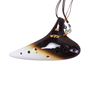 TNG陶笛12孔AC调初学入门送教材双色彩十二孔陶笛中音C调专业演奏