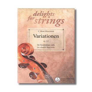 赫希菲尔德 变奏曲Op111 低音提琴独奏 德国霍夫曼斯特原版乐谱书 Hirschfeld Variationen for double bass FH3417