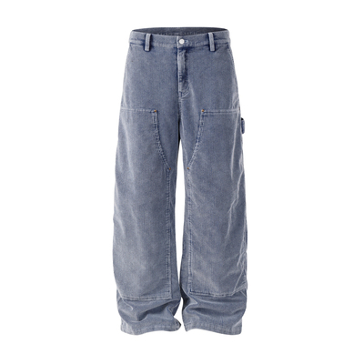 灯芯绒廓形伐木工装裤