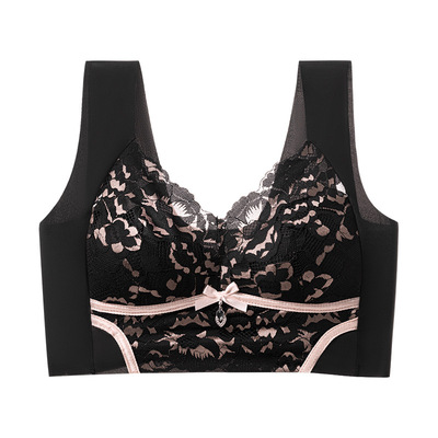 BAODU/宝督买一送一性感蕾丝大码女士聚拢内衣无钢圈无痕美背817B