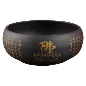 圆形个人钵碗黑色紫砂