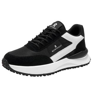 梦特娇头层真皮运动男鞋冬季厚底户外轻便休闲阿甘鞋男款2025新款