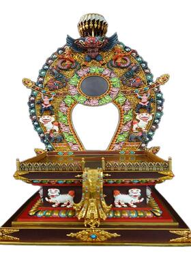 密宗彩绘大鹏鸟佛像底座金刚座