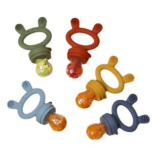 haakaa婴儿牙胶咬玩果蔬乐吃水果神器宝宝奶嘴辅食器咬咬袋磨牙棒