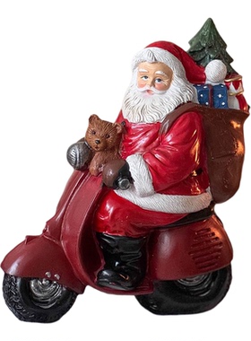 圣诞老人树脂摆件氛围装饰道具