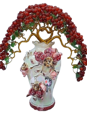 红玛瑙招财树家居别墅公司风水摆