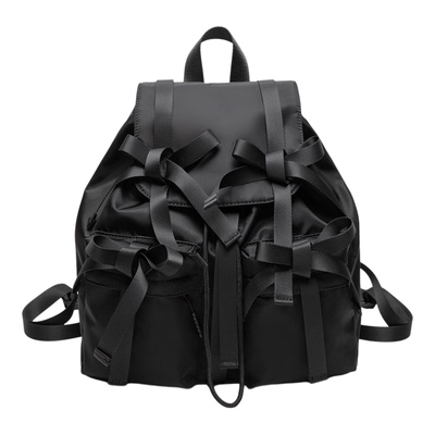 轻便背包防水牛津布蝴蝶结双肩包