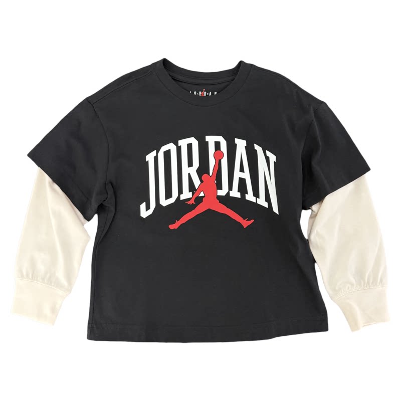 JORDAN乔丹LOGO印花长袖T恤