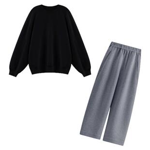 18针美丽诺羊毛精纺扬子纱线2026春装淡人高知穿搭休闲弯刀裤套装