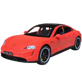 宝时捷taycan合金属儿童玩具车男孩仿真轿跑车摆件回力小汽车模型