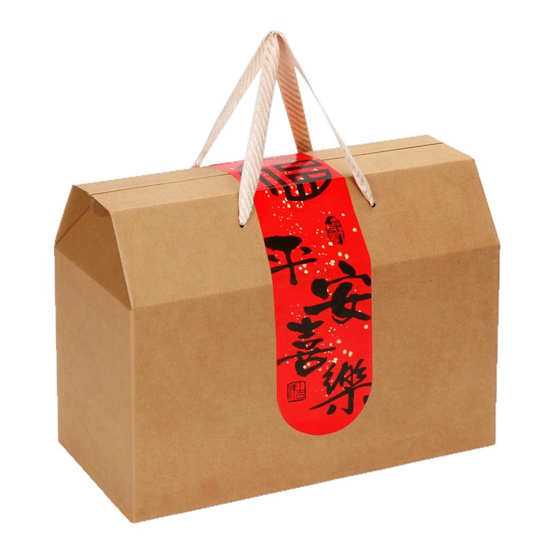 通用牛皮纸礼品盒大容量中秋礼盒空盒熟食特产糕点水果通用包装盒