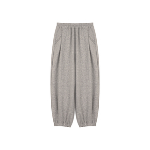 Amybaby女童裤子冬季2025新款松弛感简约百搭休闲纯色束脚运动裤