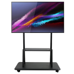 绿地宝可移动电视支架落地立式带轮一体机商用会议推车65/75/85寸