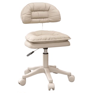 网红化妆凳高级奶油风卧室小户型现代简约滑轮靠背梳妆凳美容凳子