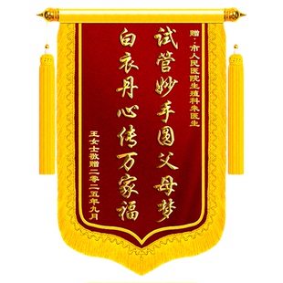 锦旗定制定做感谢生殖科医生高档金丝绒送外科门诊儿科急诊妇科赠大夫医师护士主任创意旌旗订做服务
