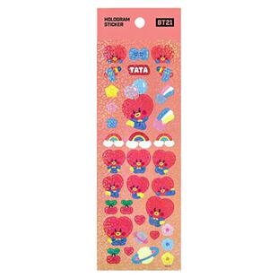 BT21防弹少年团宝宝镭射咕卡贴纸日记本照片册手机壳手账装饰贴画