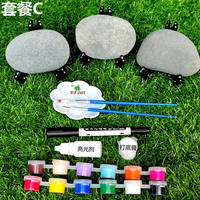 Hand-painted stone painting flat stone size DIY pebble painting pebble painting creative stone painting materials for painting thumbnail 6